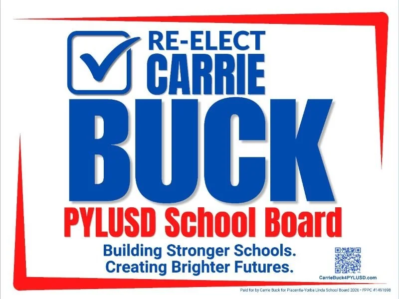 Re-Elect Carrie Buck for PYLUSD School Board. Building Stronger Schools. Creating Brighter Futures.